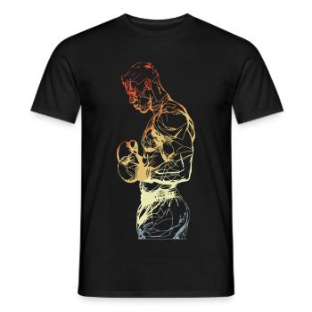 Vintage Boxer - Männer T-Shirt - Schwarz - Vorne - AI Model Male 178 light (178cm)