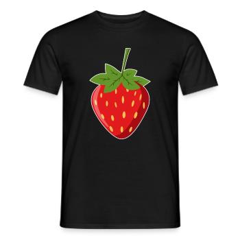 Fraise - T-shirt homme - noir - Devant - AI Model Male 178 light (178cm)