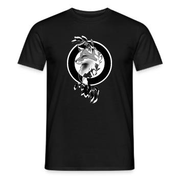 Mondkreis Fuchs - Männer T-Shirt - Schwarz - Vorne - AI Model Male 178 light (178cm)