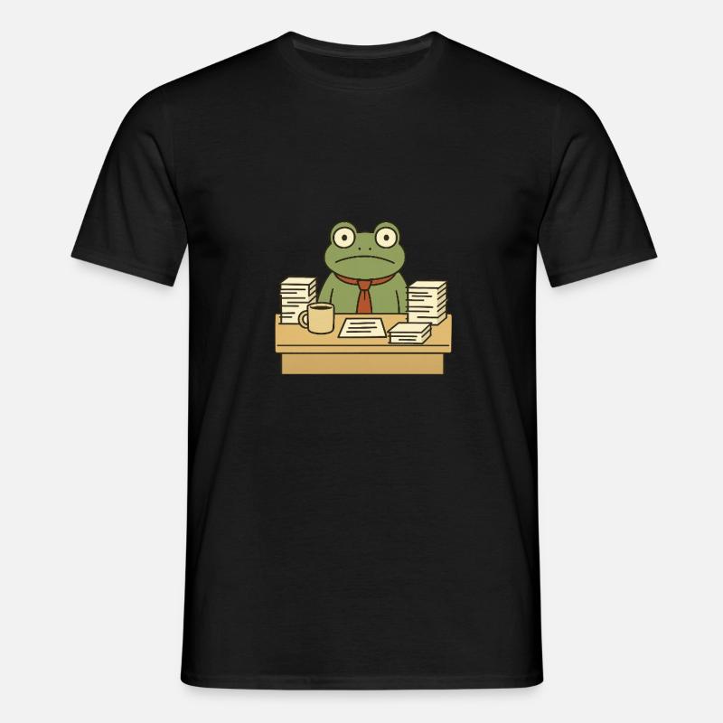 Business-Frosch - Männer T-Shirt - Schwarz