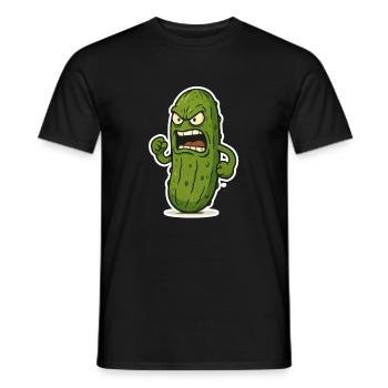 Gurken-Attacke - Männer T-Shirt - Schwarz - Vorne - AI Model Male 178 light (178cm)