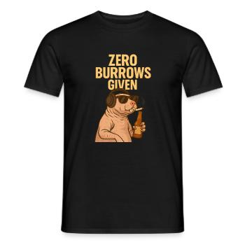 Rebellischer Nacktmull – Zero F*cks Given - Männer T-Shirt - Schwarz - Vorne - AI Model Male 178 light (178cm)
