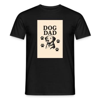 Hund Papa - Männer T-Shirt - Schwarz - Vorne - AI Model Male 178 light (178cm)