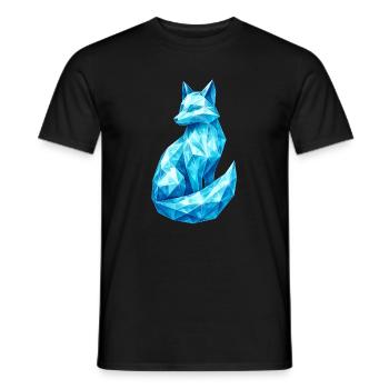 Diamant-Fuchs – Tierdesign in Edelstein-Optik - Männer T-Shirt - Schwarz - Vorne - AI Model Male 178 light (178cm)