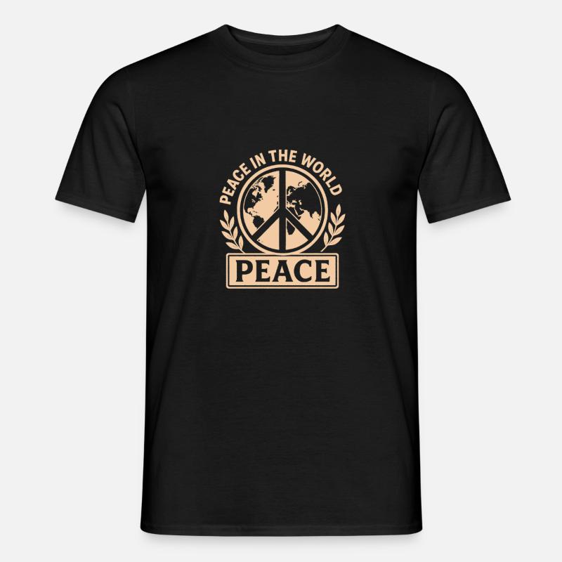 Globale Botschaft der Friedfertigkeit - Männer T-Shirt - Schwarz
