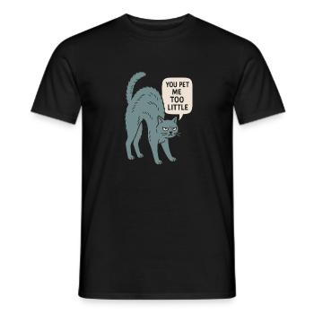 Humorvolle Katzenskizze mit frechem Zitat - Männer T-Shirt - Schwarz - Vorne - AI Model Male 178 light (178cm)