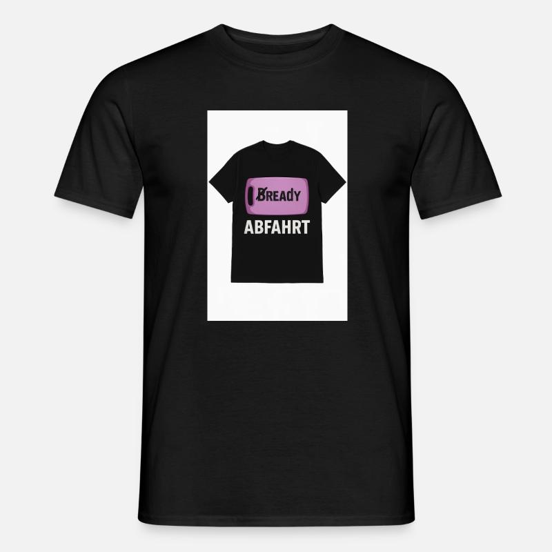 Bready Abfahrt T-Shirt mit Backwaren-Motiv - Männer T-Shirt - Schwarz
