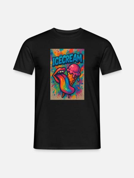 ICECREAM - Männer T-Shirt - Schwarz