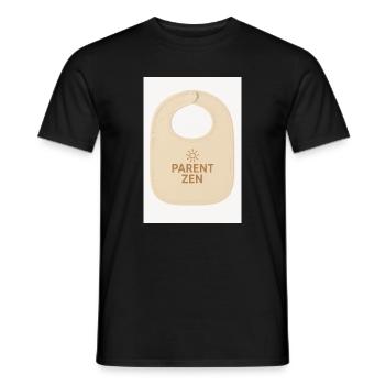 Bavoir zen pour bébé cool - T-shirt homme - noir - Devant - AI Model Male 178 light (178cm)