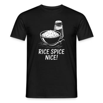 Riz frit Épices Riz chaud agréable - T-shirt homme - noir - Devant - AI Model Male 178 light (178cm)