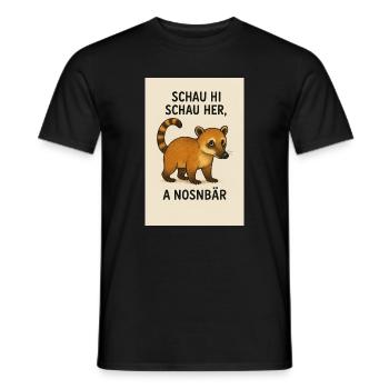 Nosnbär - T-shirt homme - noir - Devant - AI Model Male 178 light (178cm)