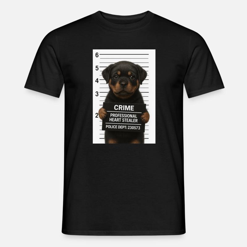 Rottweiler Welpe – Herz gestohlen - Männer T-Shirt - Schwarz