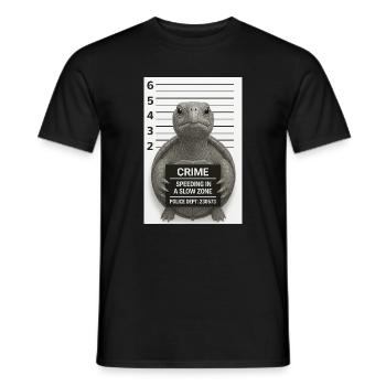 Turtle – Too fast for the territory - Men's T-Shirt - black - Front - AI Model Male 178 light (178cm)