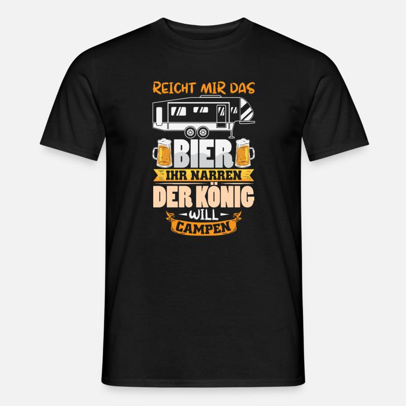 Camper Camping Caravan Saying - Men's T-shirt - black