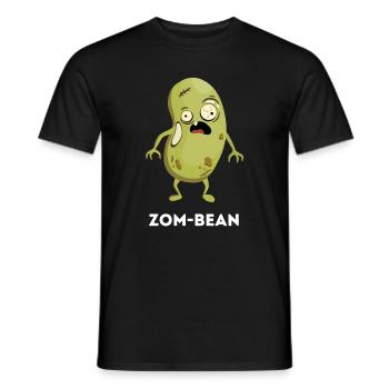 Zom-bean – Jeu de mots amusant sur le haricot zombie - T-shirt homme - noir - Devant - AI Model Male 178 light (178cm)