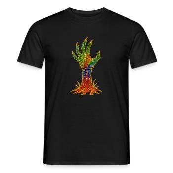 Regenbogen-Glitzerhand Erwachen - Männer T-Shirt - Schwarz - Vorne - AI Model Male 178 light (178cm)