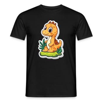 Dinosaure - T-shirt homme - noir - Devant - AI Model Male 178 light (178cm)