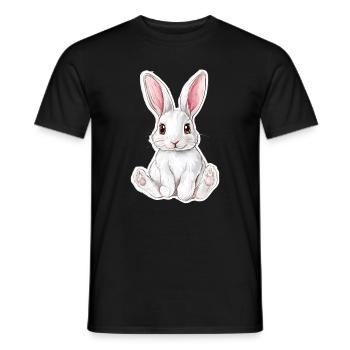 Hase - Männer T-Shirt - Schwarz - Vorne - AI Model Male 178 light (178cm)