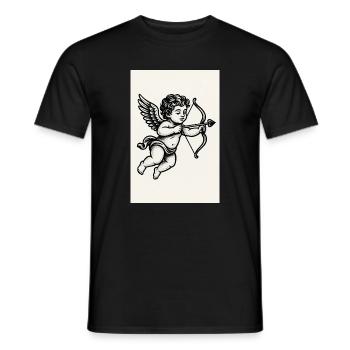 Engel - Männer T-Shirt - Schwarz - Vorne - AI Model Male 178 light (178cm)