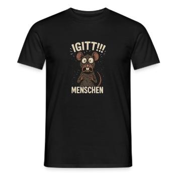 Igitt menschen Ratte lustige maus - Männer T-Shirt - Schwarz - Vorne - AI Model Male 178 light (178cm)