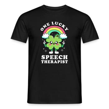 Speech therapist Speech therapist - Men's T-Shirt - black - Front - AI Model Male 178 light (178cm)