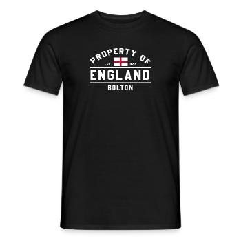 England Bolton Flagge T-Shirt - Männer T-Shirt - Schwarz - Vorne - AI Model Male 178 light (178cm)