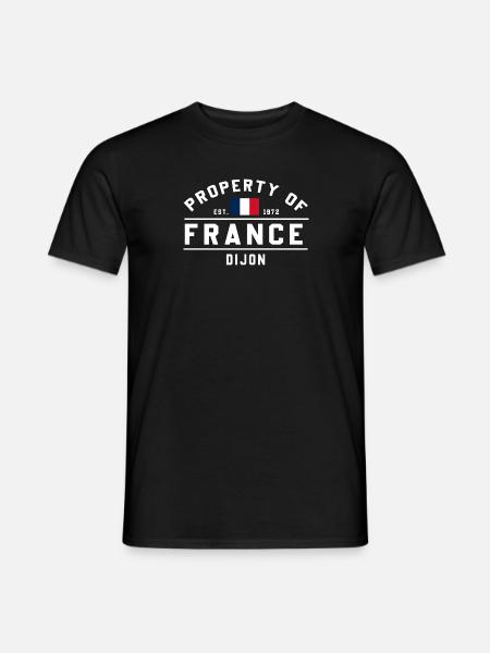 French Flag Graphic Dijon Logo - Men's T-Shirt - black