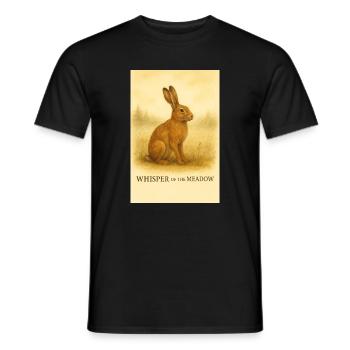 Whisper of the Meadow Hare - Men's T-Shirt - black - Front - AI Model Male 178 light (178cm)
