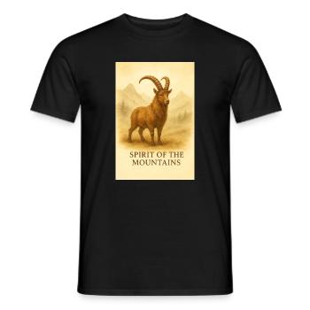 Spirit of the Mountains - Men's T-Shirt - black - Front - AI Model Male 178 light (178cm)