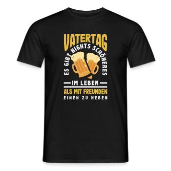 Drôle de cadeau de fête des pères papa bière - T-shirt homme - noir - Devant - AI Model Male 178 light (178cm)