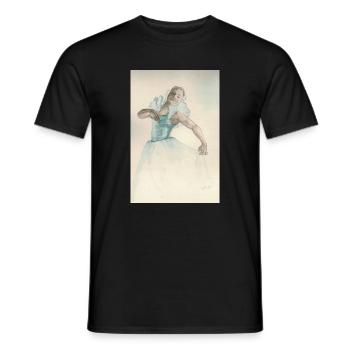 Bleu ballerine délicat - T-shirt homme - noir - Devant - AI Model Male 178 light (178cm)
