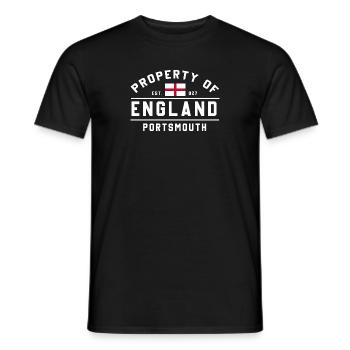 Portsmouth England Flagge Motiv - Männer T-Shirt - Schwarz - Vorne - AI Model Male 178 light (178cm)
