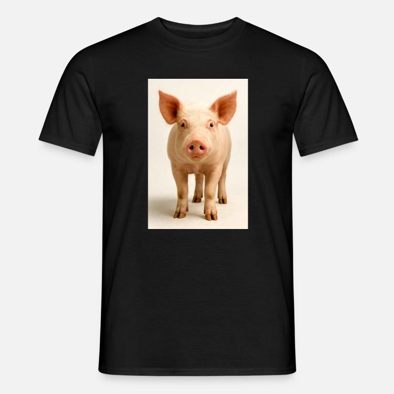 Pastellschwein - Männer T-Shirt - Schwarz