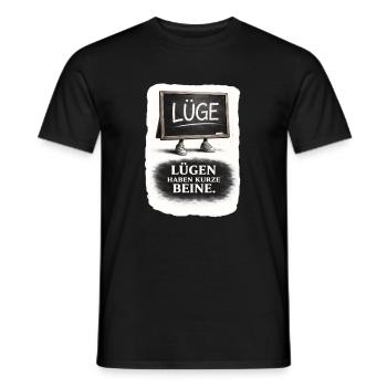 Lügen Haben Kurze Beine – Spruch - Männer T-Shirt - Schwarz - Vorne - AI Model Male 178 light (178cm)