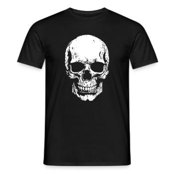 Skull Contrast Print - Men's T-Shirt - black - Front - AI Model Male 178 light (178cm)