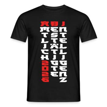 Abi 2026 - Abitur - Manga Style Gift - Men's T-Shirt - black - Front - AI Model Male 178 light (178cm)