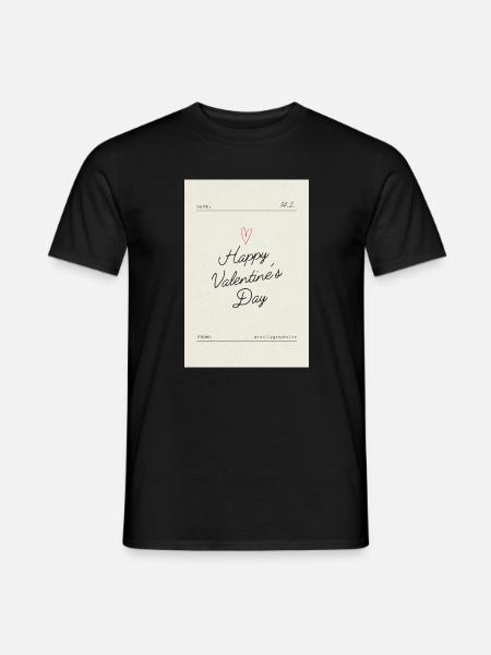 Happy Valentine’s Day Love - Men's T-Shirt - black