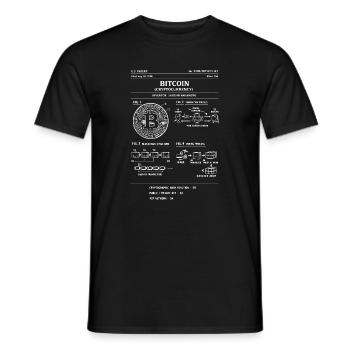 Schéma Bitcoin : diagramme de flux crypto - T-shirt homme - noir - Devant - AI Model Male 178 light (178cm)