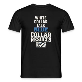 workers who are trained as welders and - Men's T-Shirt - black - Front - AI Model Male 178 light (178cm)