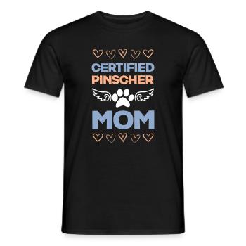 Pinscher Mom Certified - Männer T-Shirt - Schwarz - Vorne - AI Model Male 178 light (178cm)