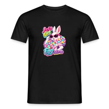Bunny Bunny Bunny Printemps Fleurs de Printemps Jardin d’été de Pâques - T-shirt homme - noir - Devant - AI Model Male 178 light (178cm)