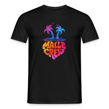 Malle Crew Palm Island Vibes - Men's T-Shirt - black - Front - AI Model Male 178 light (178cm)