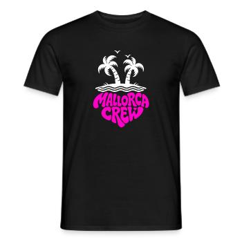 Mallorca Crew Palm Island Vibe - Men's T-Shirt - black - Front - AI Model Male 178 light (178cm)