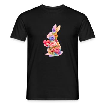 Bunny Heart Cute - Men's T-Shirt - black - Front - AI Model Male 178 light (178cm)