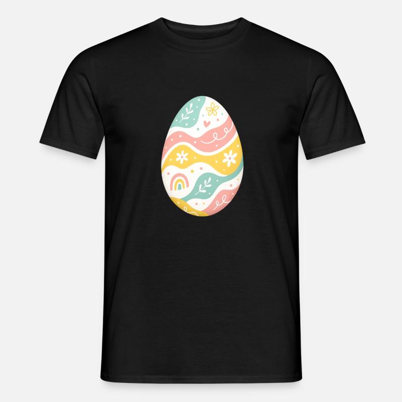 Pastel Easter Egg Pattern - Men’s T-shirt - black
