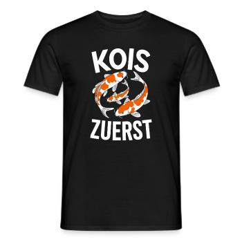  Kois Zuerst Lustiger Koi Karpfen Spruch Für Koi - Männer T-Shirt - Schwarz - Vorne - AI Model Male 178 light (178cm)