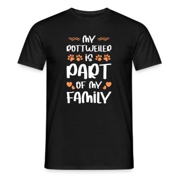 Mon Rottweiler fait partie de ma famille - T-shirt homme - noir - Devant - AI Model Male 178 light (178cm)