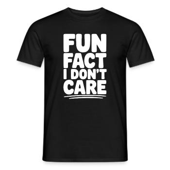 Petite anecdote : je m’en fiche - T-shirt homme - noir - Devant - AI Model Male 178 light (178cm)