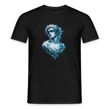 Busto classico in glitch ghiaccio - Männer T-Shirt - Schwarz - Vorne - AI Model Male 178 light (178cm)