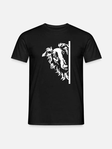 Barsoi Kopf "Black Edition" - Männer T-Shirt - Schwarz